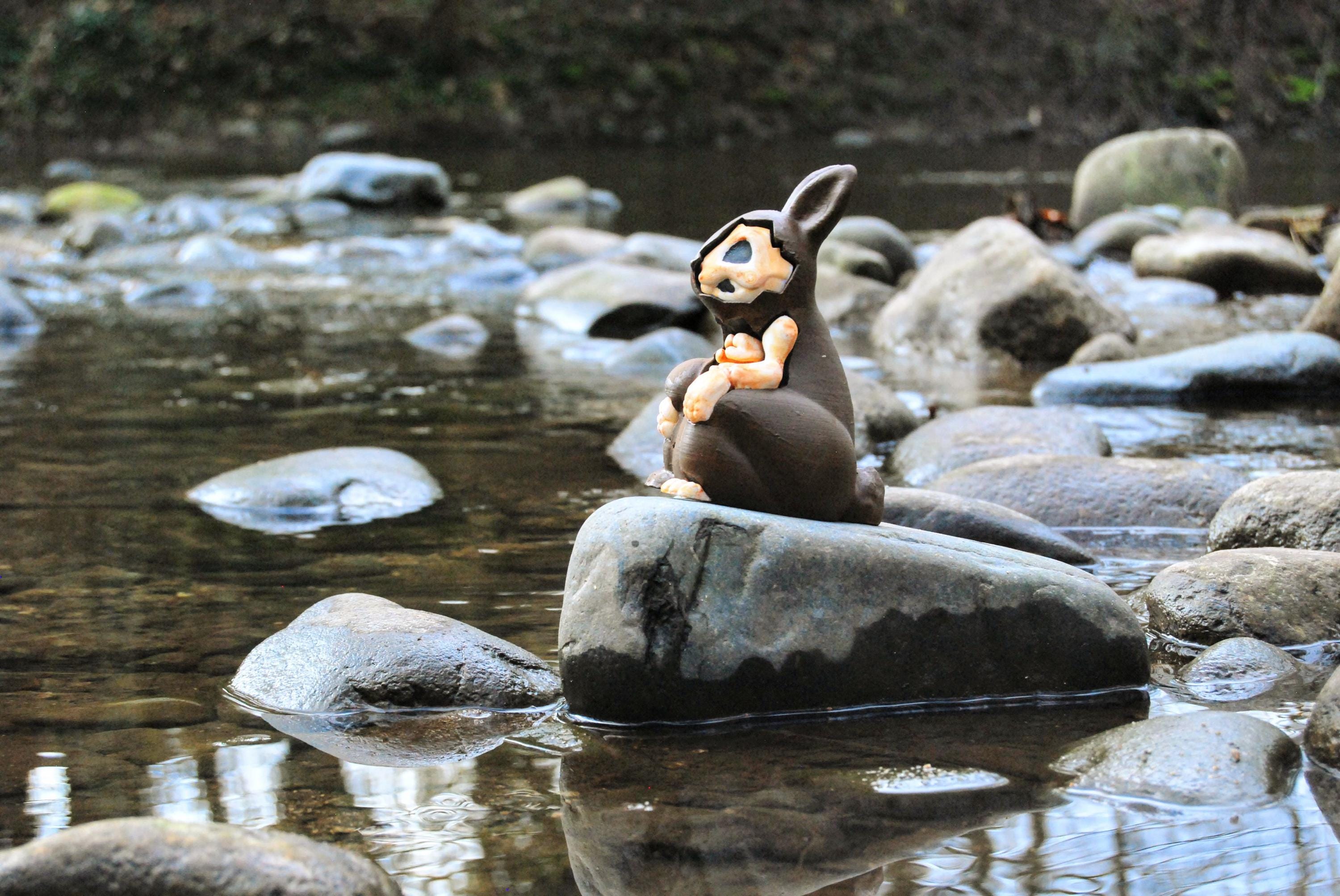 Lapin squelette glauque dark fantasy ChocoBunny - vue principale - OtterCraft
