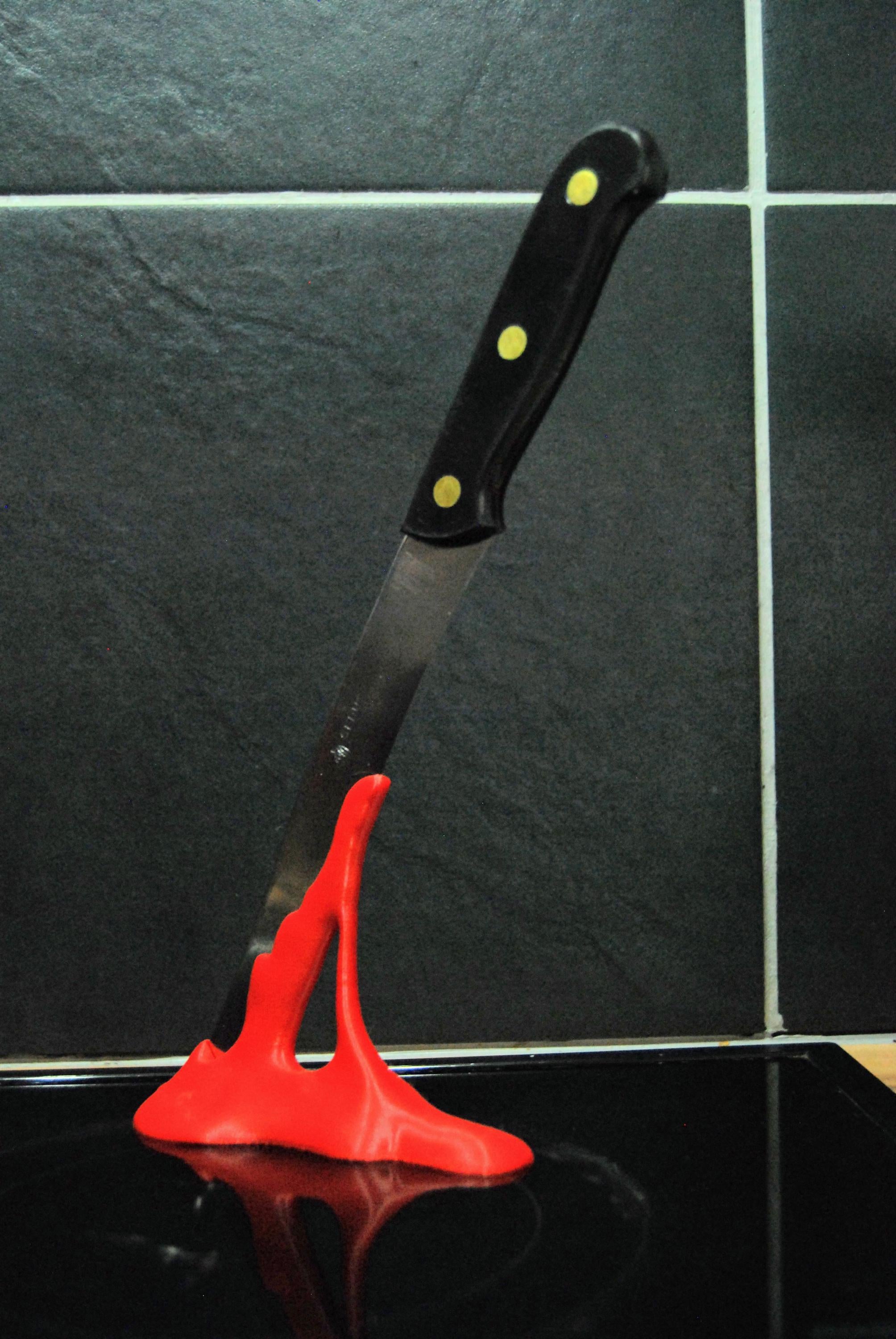 Porte couteau glauque cuisine - vue de cote - OtterCraft