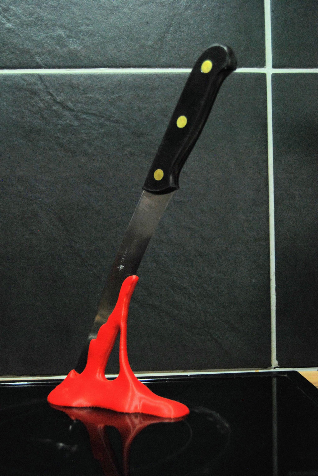 Porte couteau glauque horreur - vue avec couteaux - OtterCraft