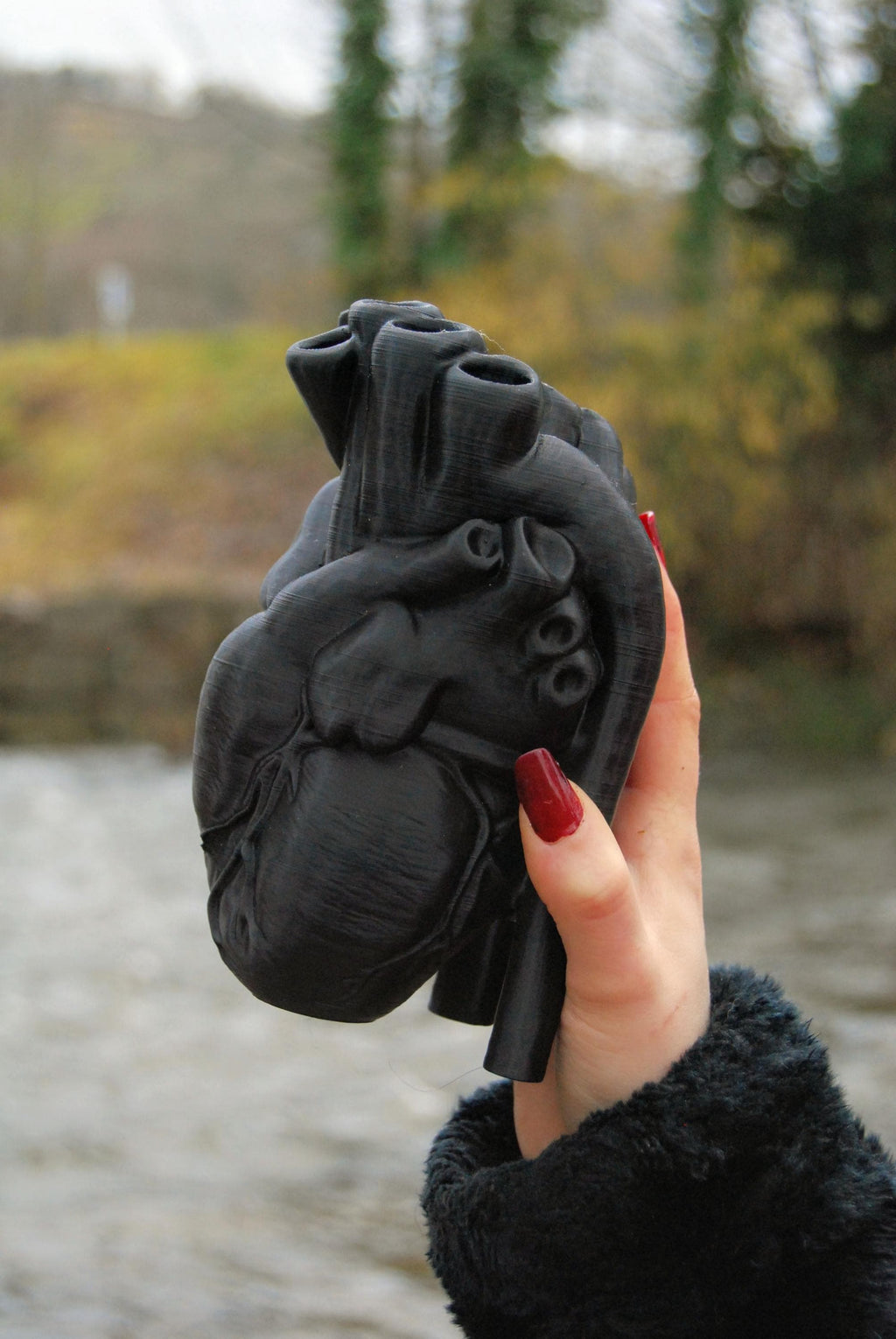 Coeur decoratif fait main - vue ensemble - OtterCraft