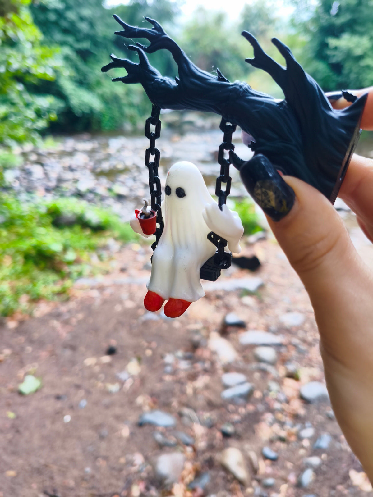 Décoration Fantome Spooky - Ghost on a Swing